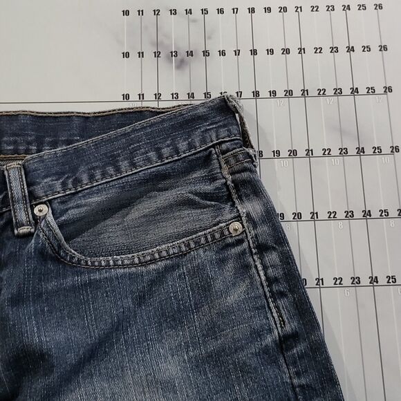 Levi's 514 Jeans Mens 34x32 Blue Pants Slim Straight Retro Skater Y2K Faded - Picture 7 of 8